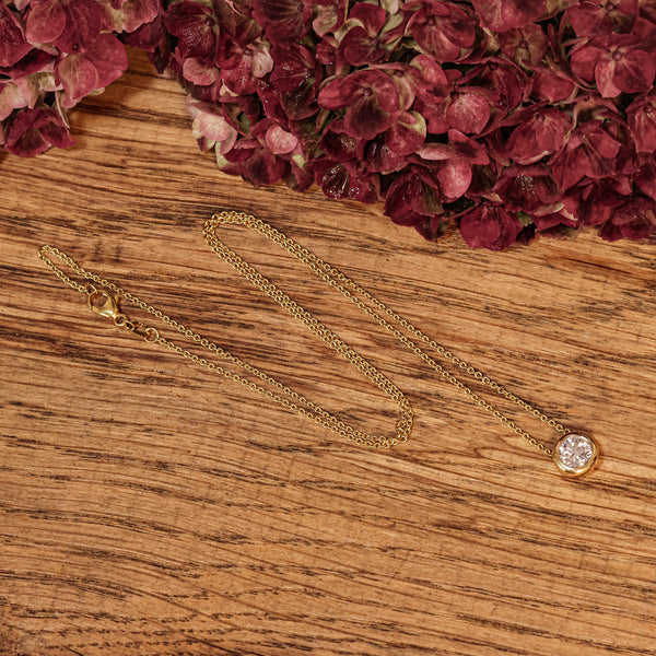 LAB GROWN Anhänger Sachsenhausen – 750 Gold mit 1 ct Labor-Diamant