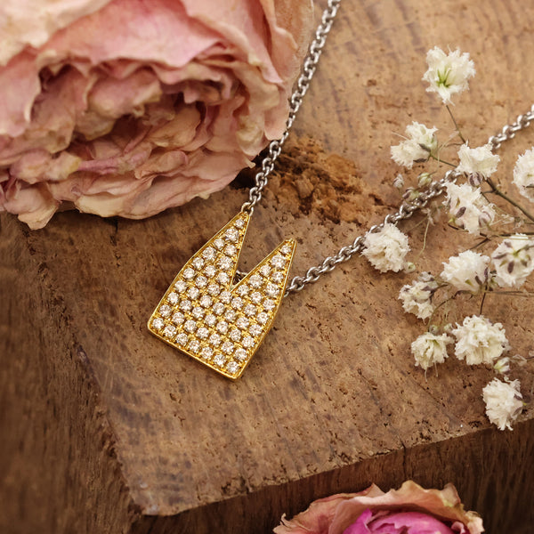 Kölner Dom Anhänger – 750 Gelbgold mit 53 Diamanten