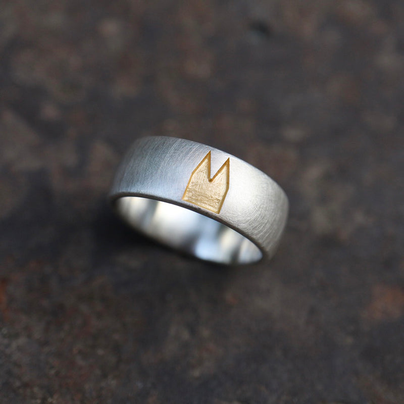 8 mm breit Premium Ring schwammmatt