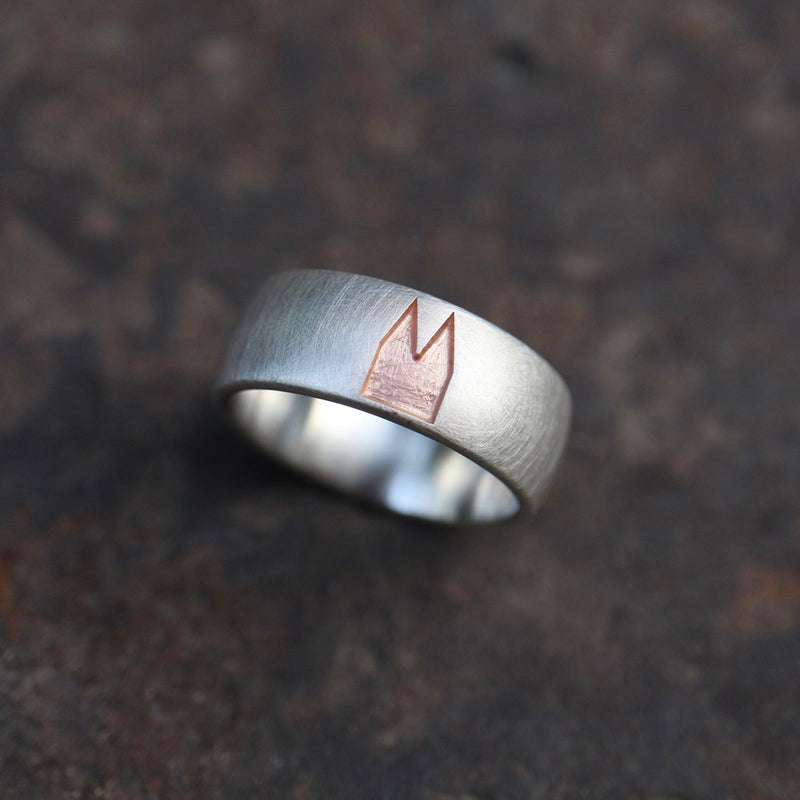 8 mm breit Premium Ring schwammmatt