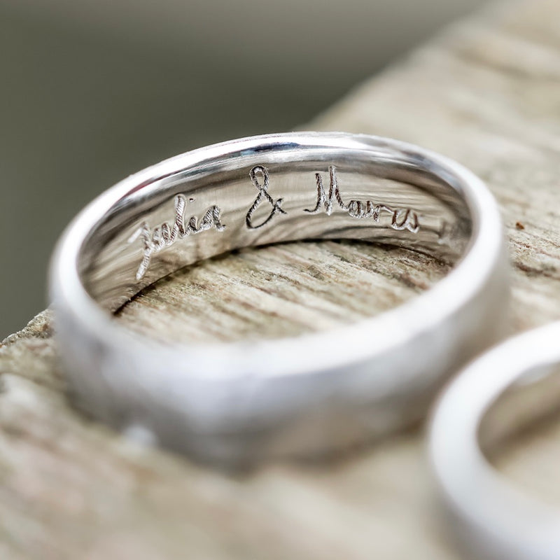 Handschrift / Handgravur für einen Ring innen