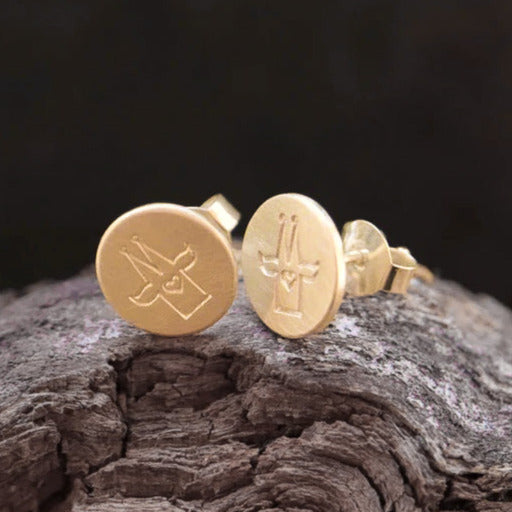 Ohrring mit Dom-Engel aus 585 Gelbgold