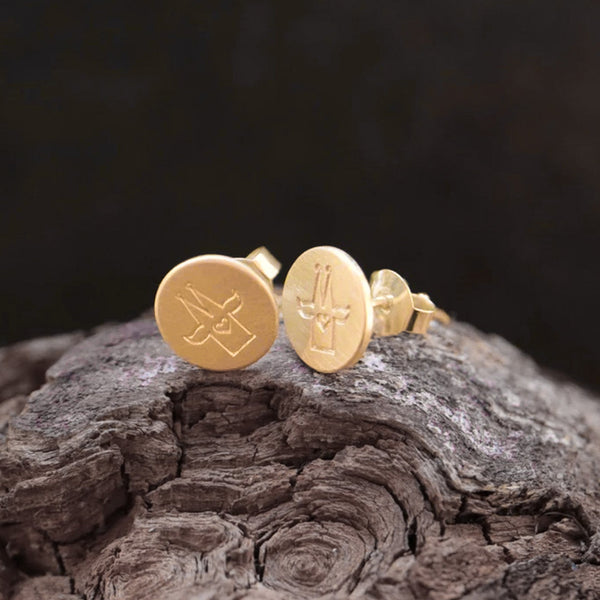 Ohrring mit Dom-Engel aus 585 Gelbgold