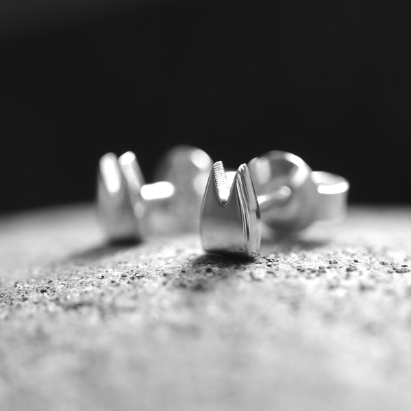 Mini Klüngel Ohrstecker aus 925 Silber