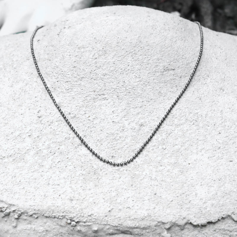 Geschwärzte Kugelkette 1.5 mm