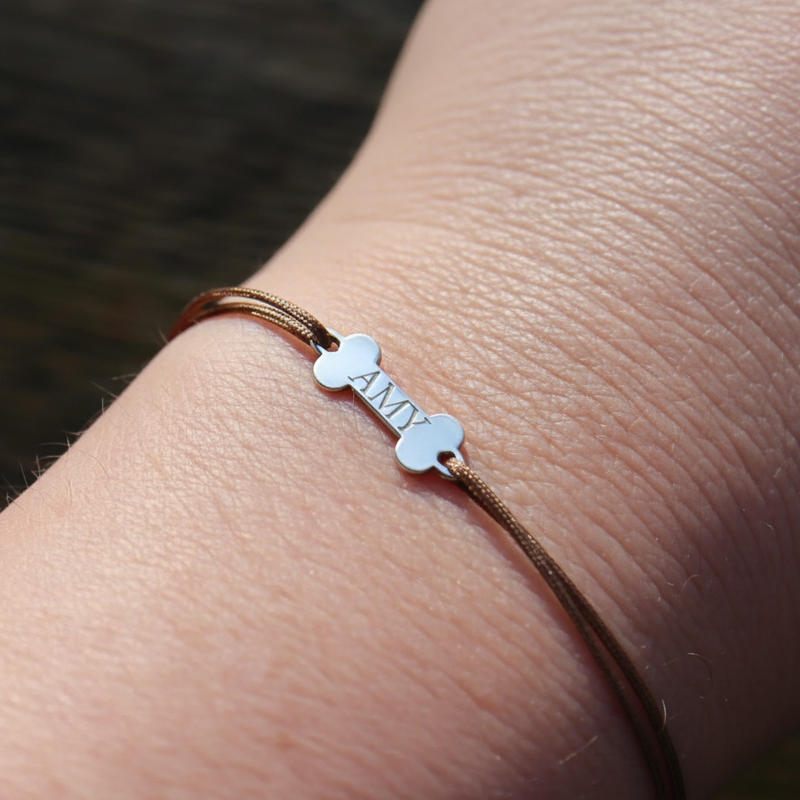 Hundeknochen Armband mit Gravur