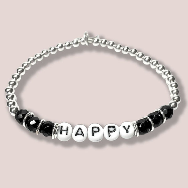 Letter-Basic Armband mit Onix