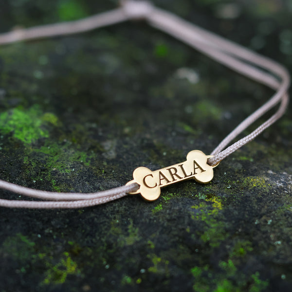 Hundeknochen Armband mit Gravur