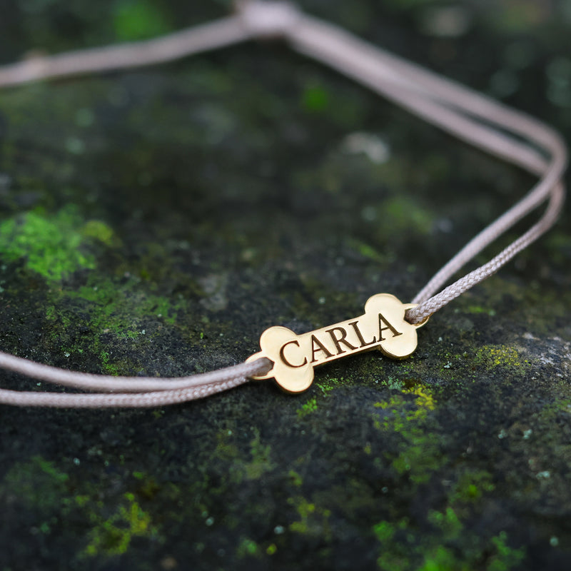 Hundeknochen Armband mit Gravur
