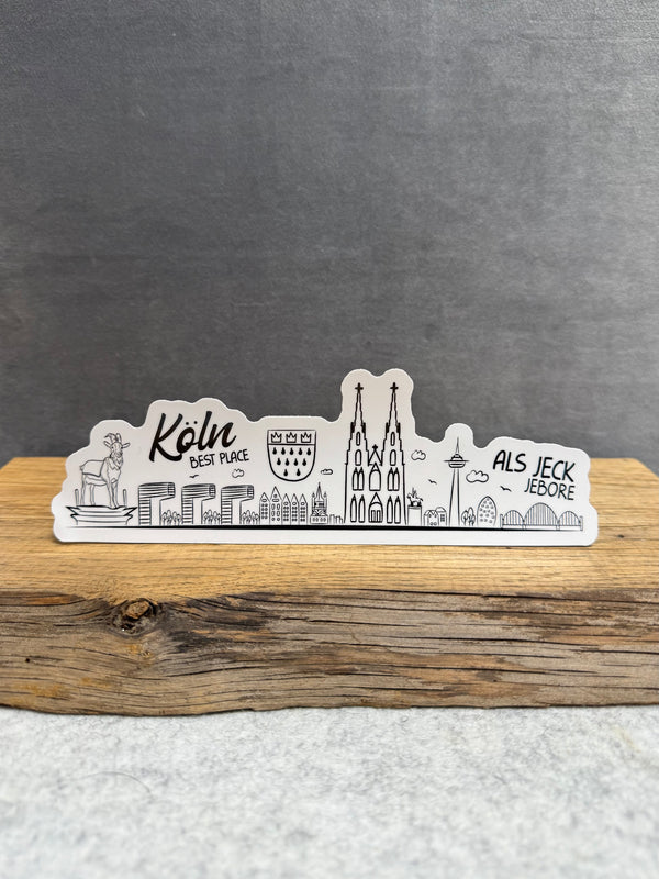 Autoaufkleber Kölner Skyline – hochwertiger Köln Sticker fürs Auto, Laptop oder Fenster