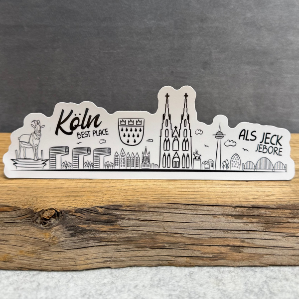 Autoaufkleber Kölner Skyline – hochwertiger Köln Sticker fürs Auto, Laptop oder Fenster