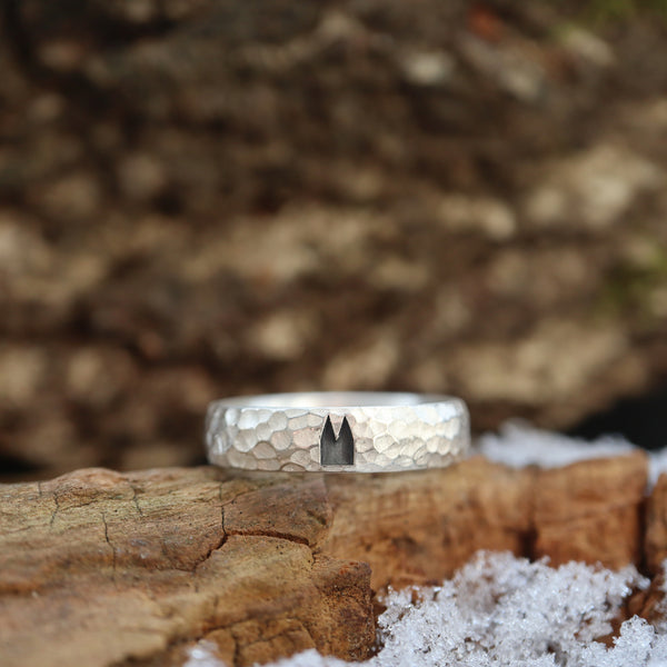 5 mm breit Kölner Premium Ring mit Hammerschlag