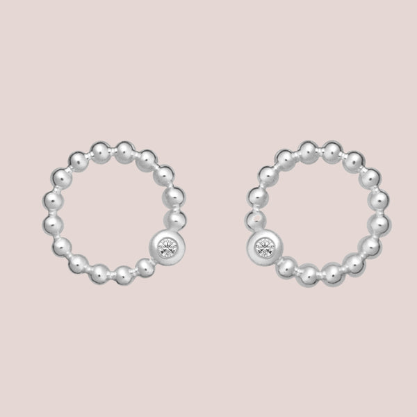 Kugel Ohrringe mit Diamant
