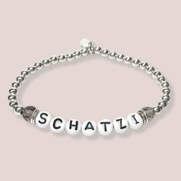 Letter-Basic Armband mit Rauchquarz