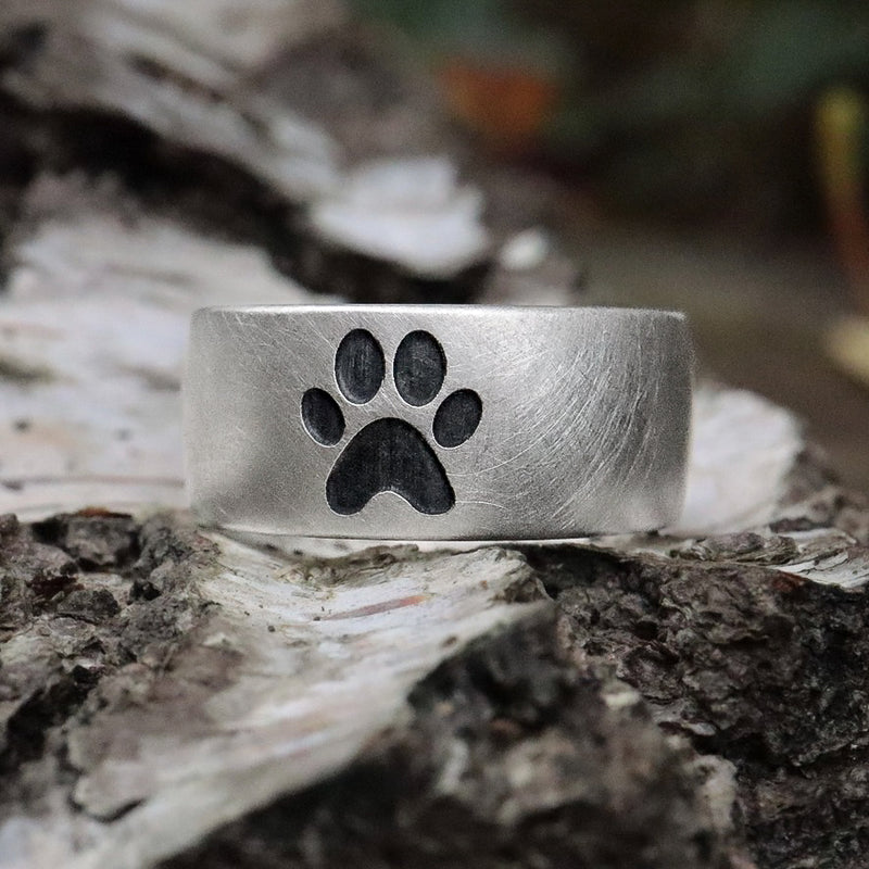 8 mm Ring mit Pfote