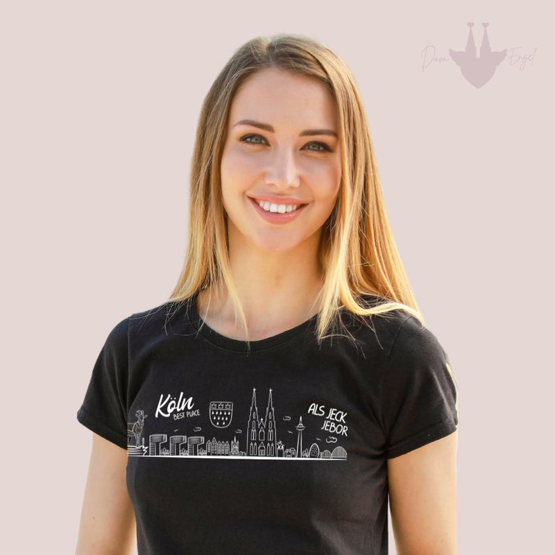 Kölsch Mädche Skyline T-Shirt schwarz