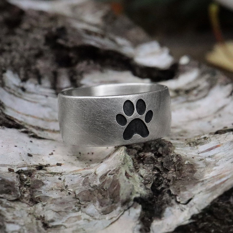 8 mm Ring mit Pfote