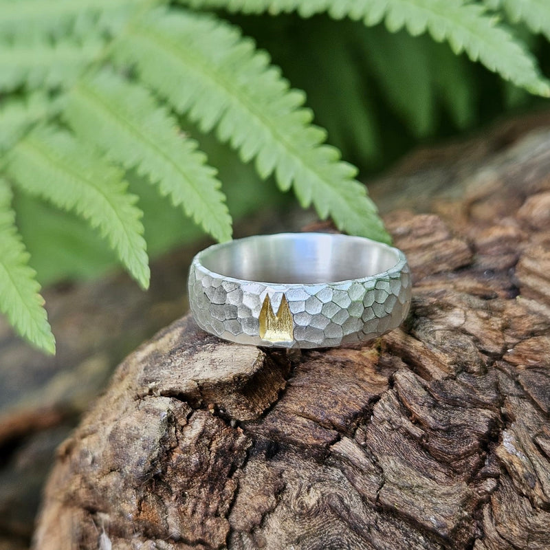 6 mm Kölner Premium Ring mit Hammerschlag