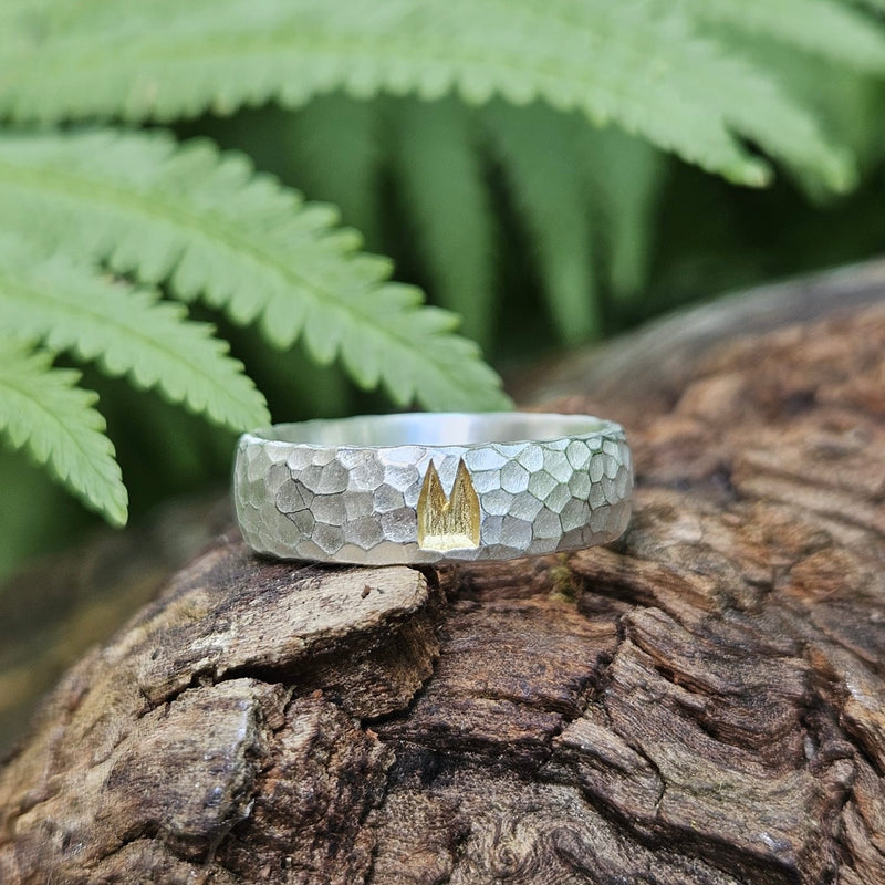 6 mm Kölner Premium Ring mit Hammerschlag