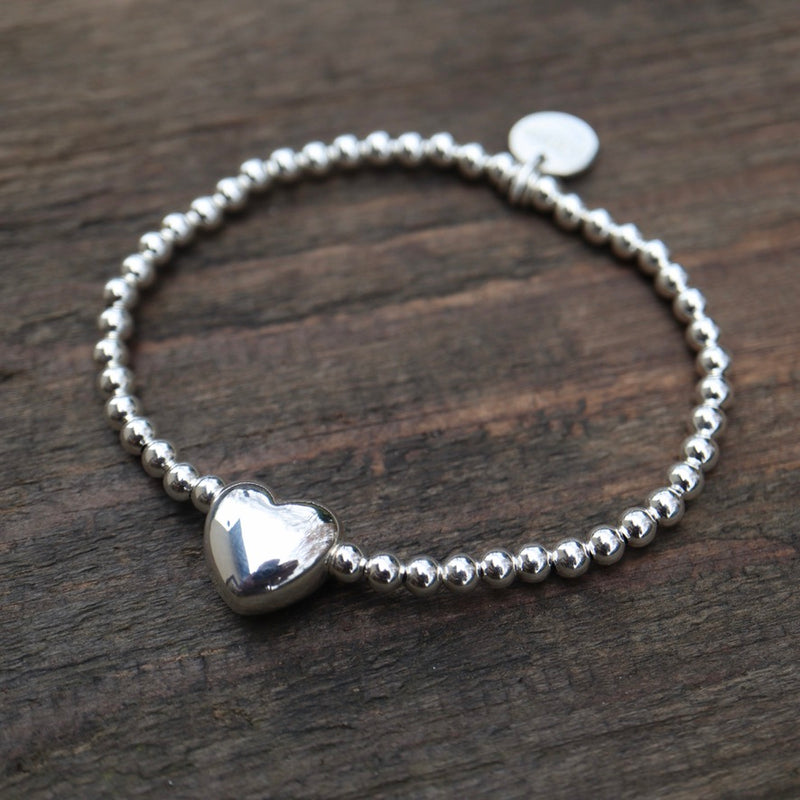 Herz Armband poliert