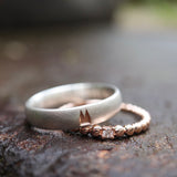 Beisteckring & mit Kölner Dom Ring / schwammmatt