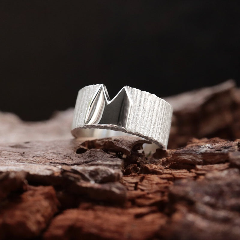 Kölner-Deluxe Ring aus Silber mit Hammerschlag