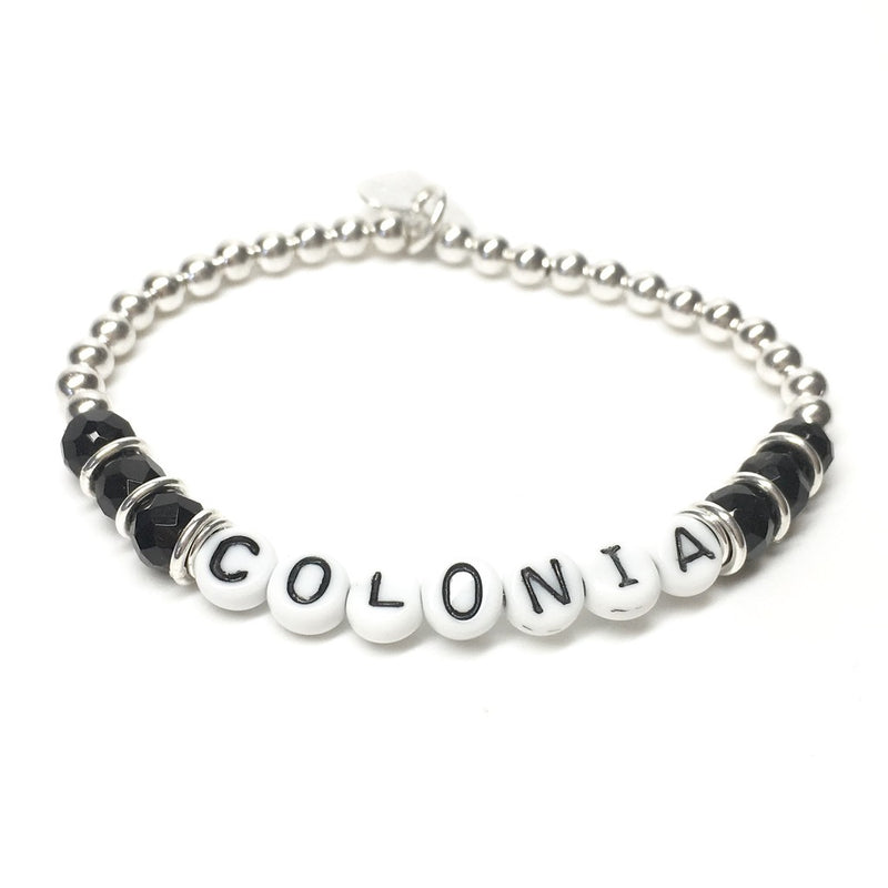 Letter-Basic Armband mit Onix