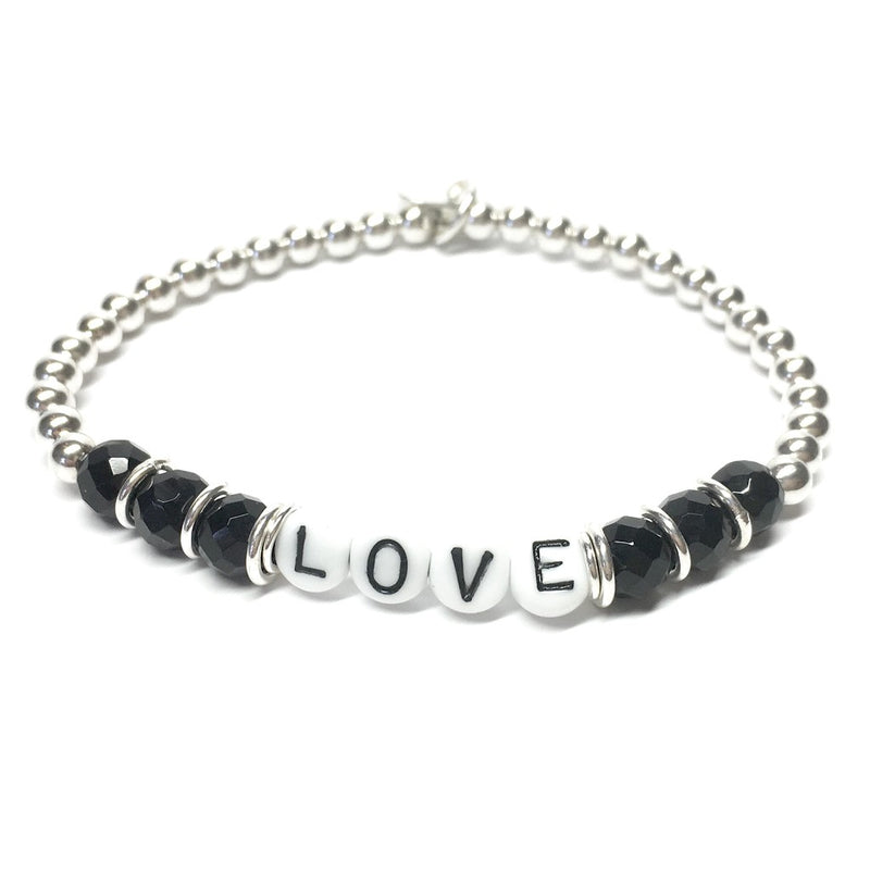 Letter-Basic Armband mit Onix
