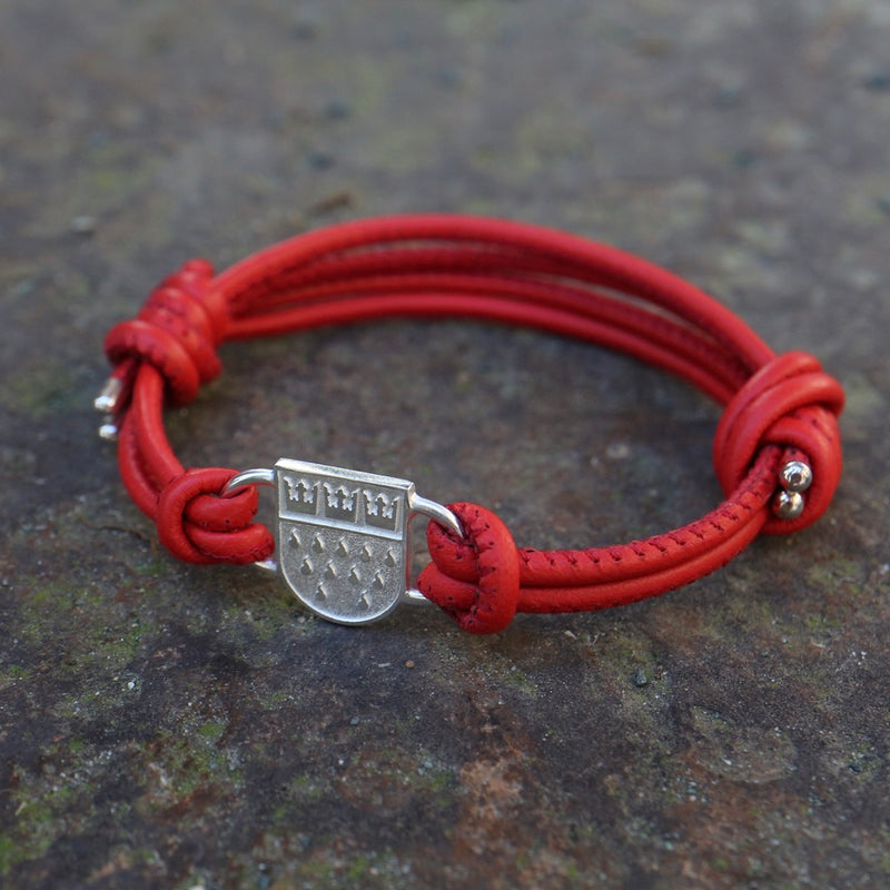Wappen-Deluxe Armbänder rot