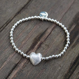 Herz Armband eismatt (M)