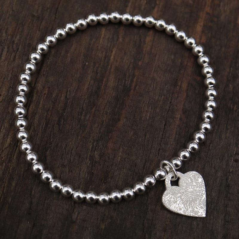 Herz-Deluxe Armband mit Gravur & Fingerabdruck