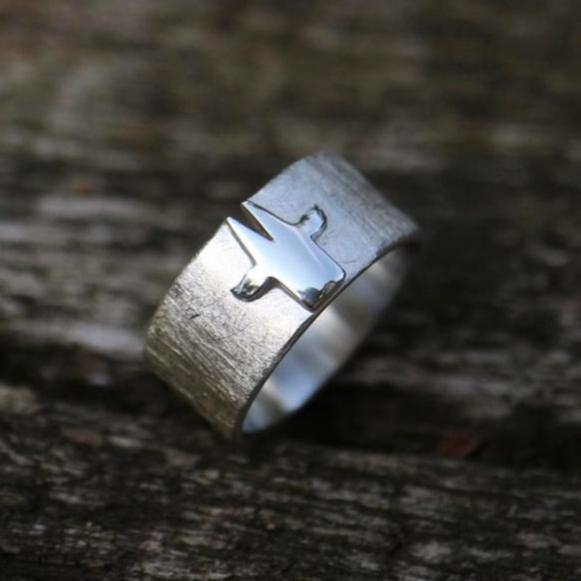 Ring mit Schutzengel 10mm breit