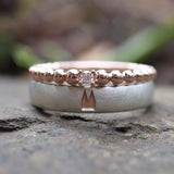 Beisteckring & mit Kölner Dom Ring / schwammmatt