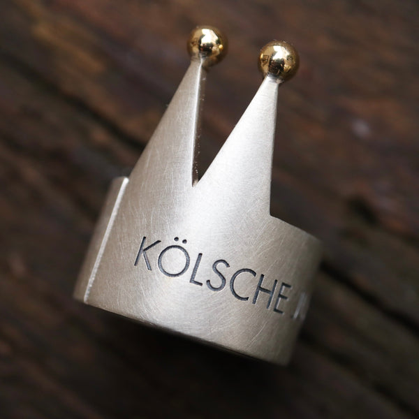 Kölner-Dom Ring -L- mit 750 Goldkugeln / EINZELSTÜCK