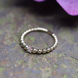 Beisteckring Kügelchen mit einem 0,05ct Diamant