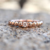 Beisteckring Kügelchen mit einem 0,10ct Diamant