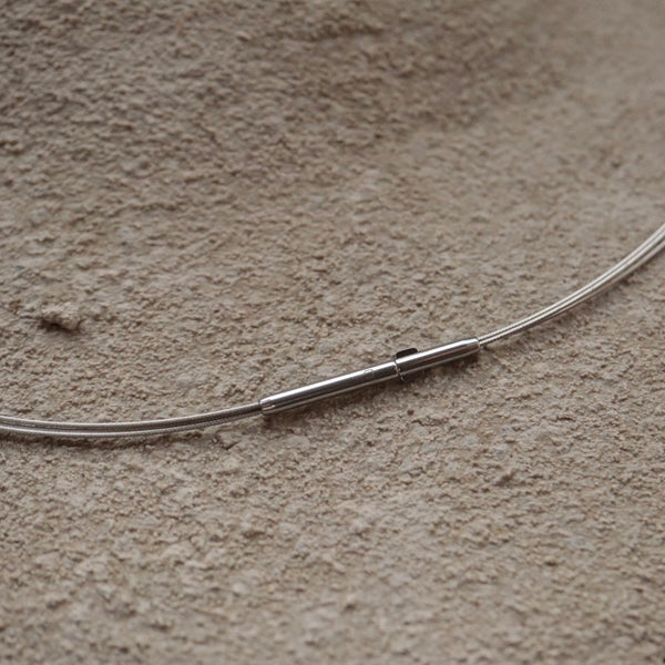 3-reihig Edelstahl Collier FLEXISTRONG