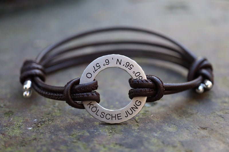 Letter-Deluxe Lederarmband (M)
