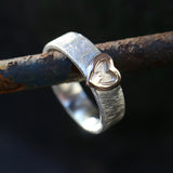 Ring 6mm breit mit Rotgold Hätz