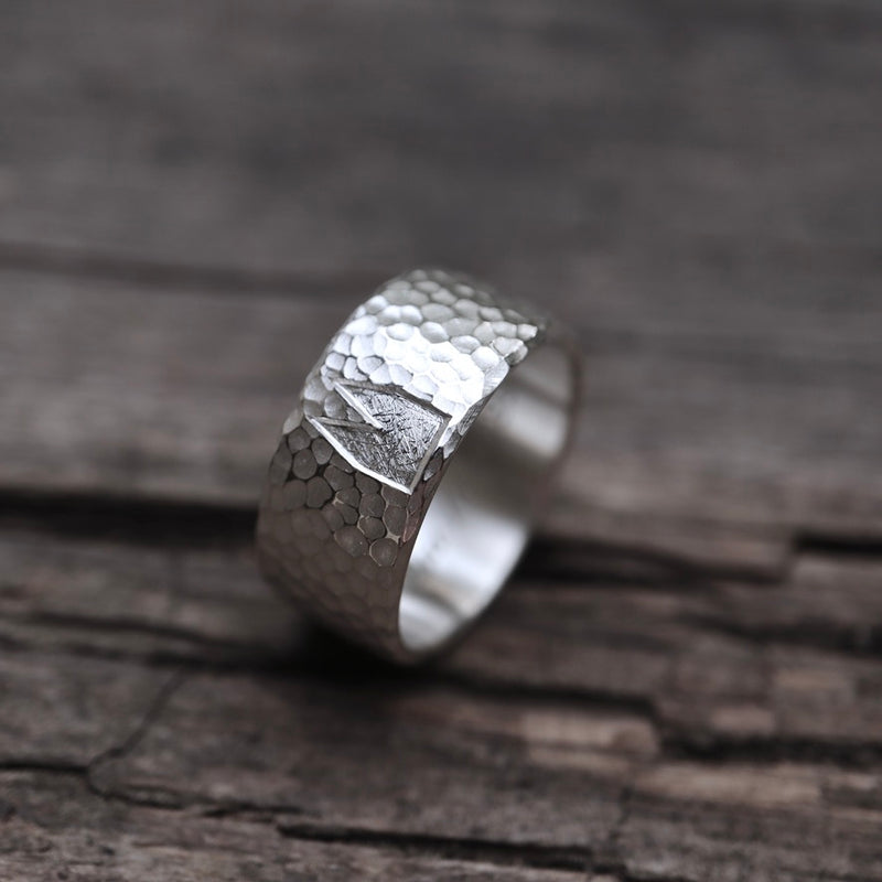 10 mm Premium Ring mit Hammerschlag