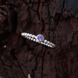 Beisteckring mit einem Amethyst