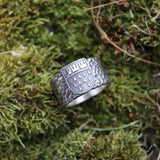 Wappen-Deluxe Ring mit Hammerschlag