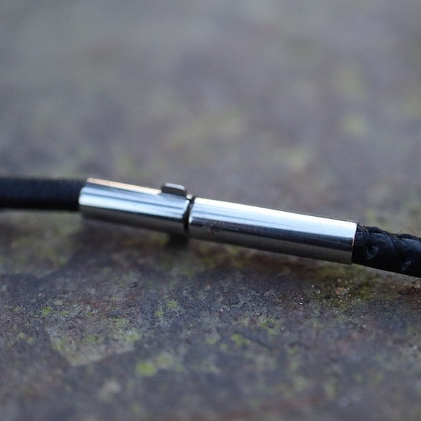 Glattledercolliers 2,5mm schwarz mit Edelstahl-Verschluss FLEXISTRONG