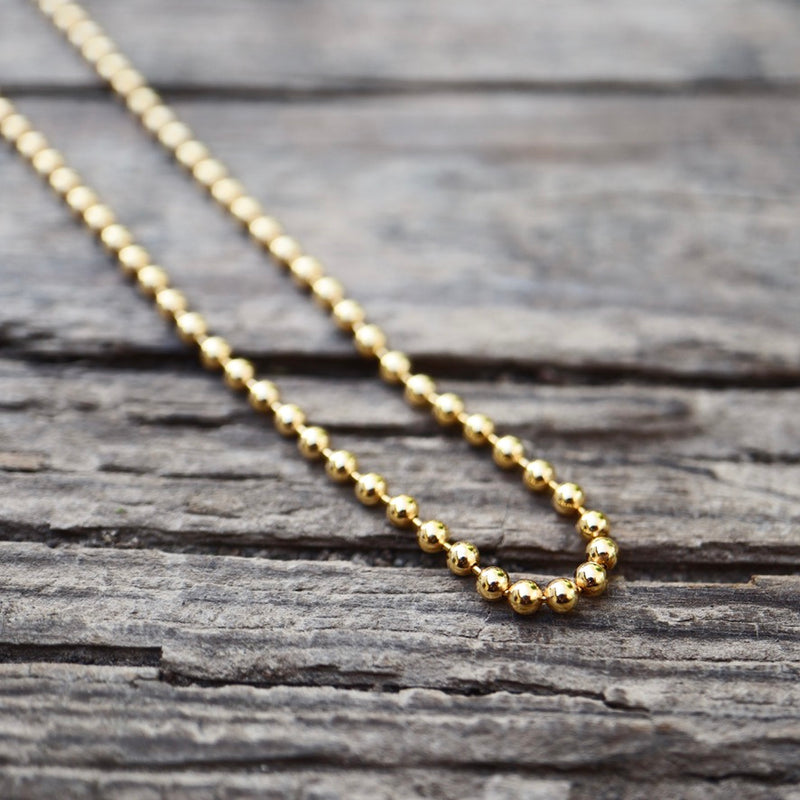 Kugelkette 2,2 mm vergoldet