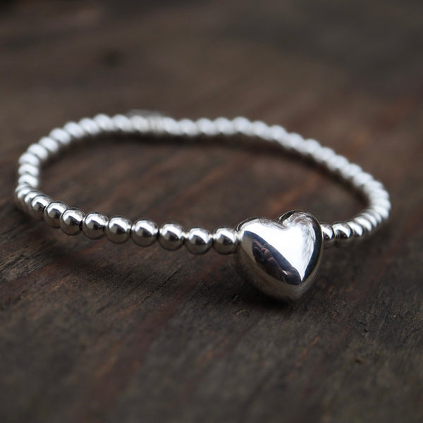 Herz Armband poliert