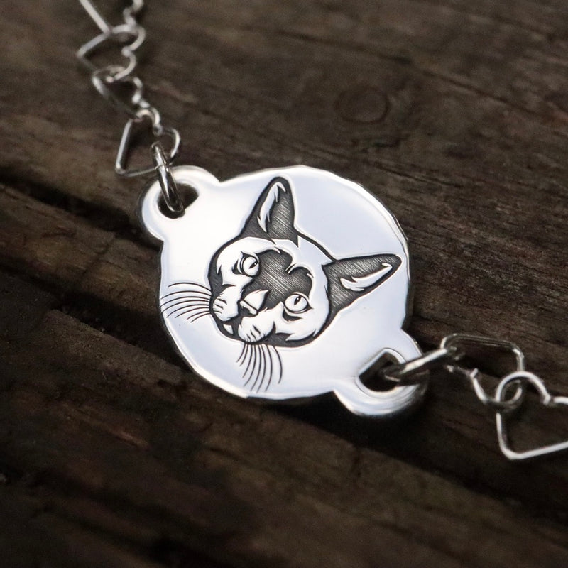 Personalisiertes Haustier Herzarmband für Hund & Katze