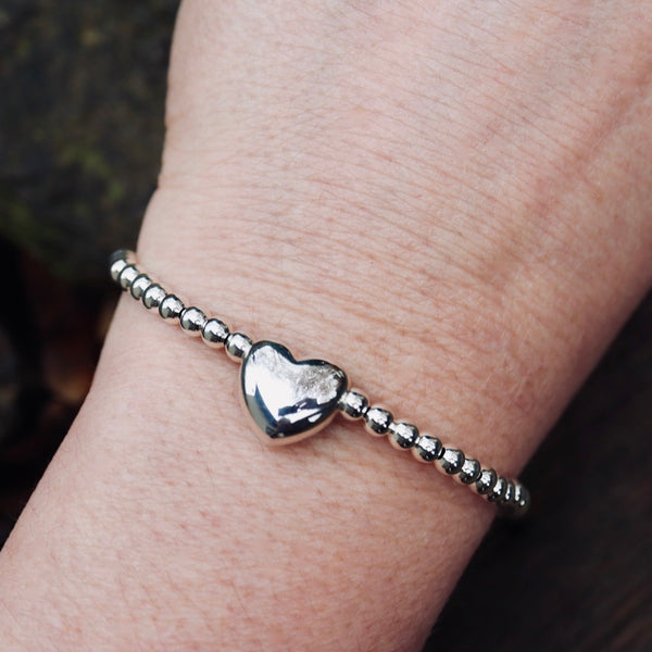 Herz Armband poliert