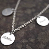 FAMILIENCOLLIER DELUXE THREE Gravur gerade