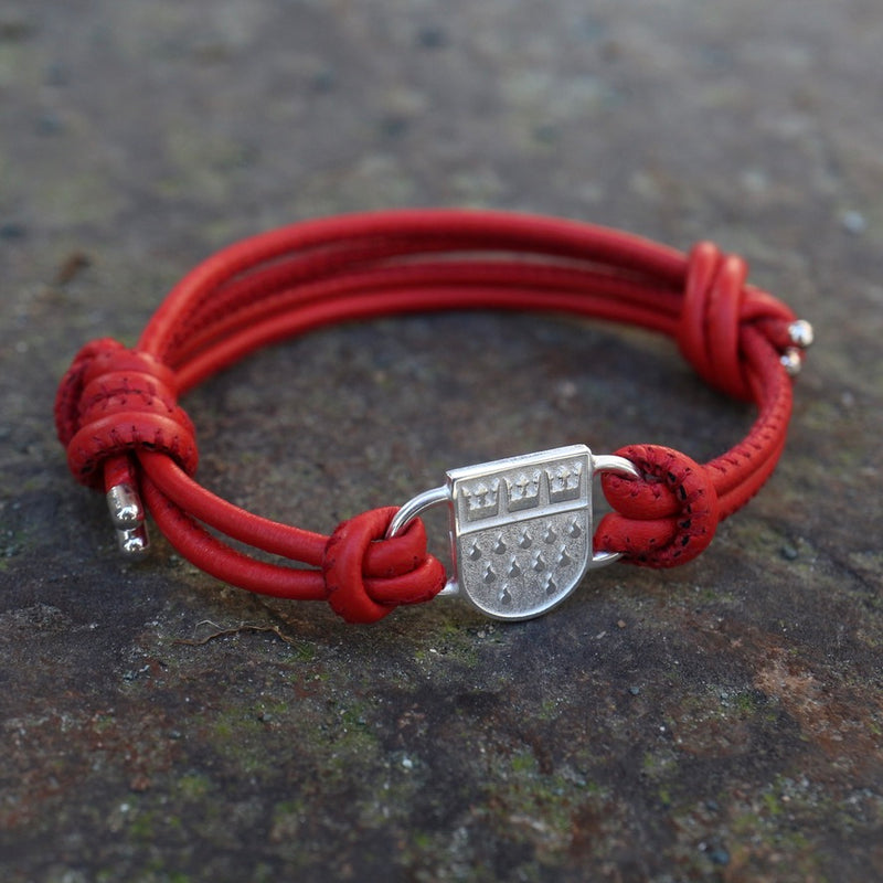 Wappen-Deluxe Armbänder rot