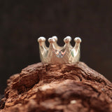 EINZELSTÜCK - 50 % Kronenring mit Hammerschlag